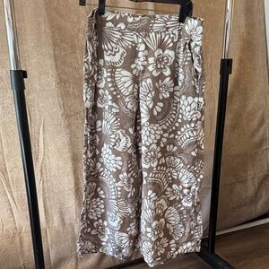 Rachel Zoe Floral Wide-Leg Linen Pants